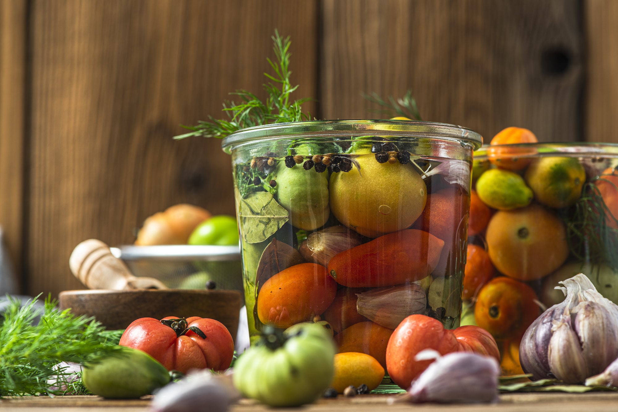 Pickled Tomatoes. Vegetable Preservation. Healthy Homemade Pickle